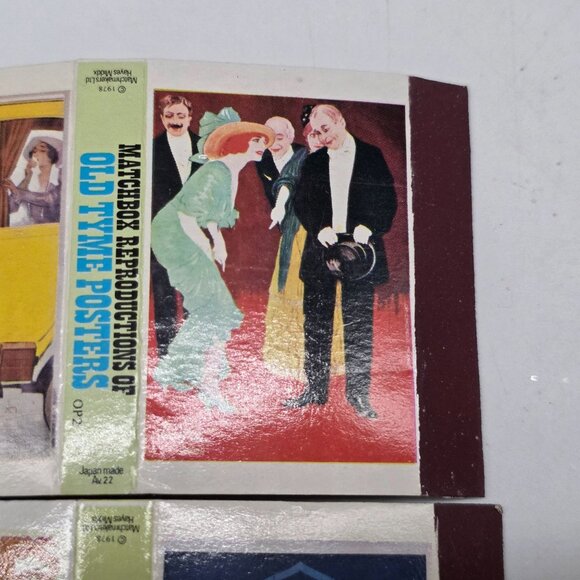 Vintage Old Tyme Posters Matches Box Collection 3 Boxes Includes 6 Original Imag - Picture 3 of 8
